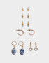 Aros Sets Azul Set De Aros - Dorado