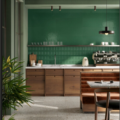 CERAMICA PARA PARED 30X90 VERDE BRILLO DECORADA RAGNO GAMAS DE VERDE