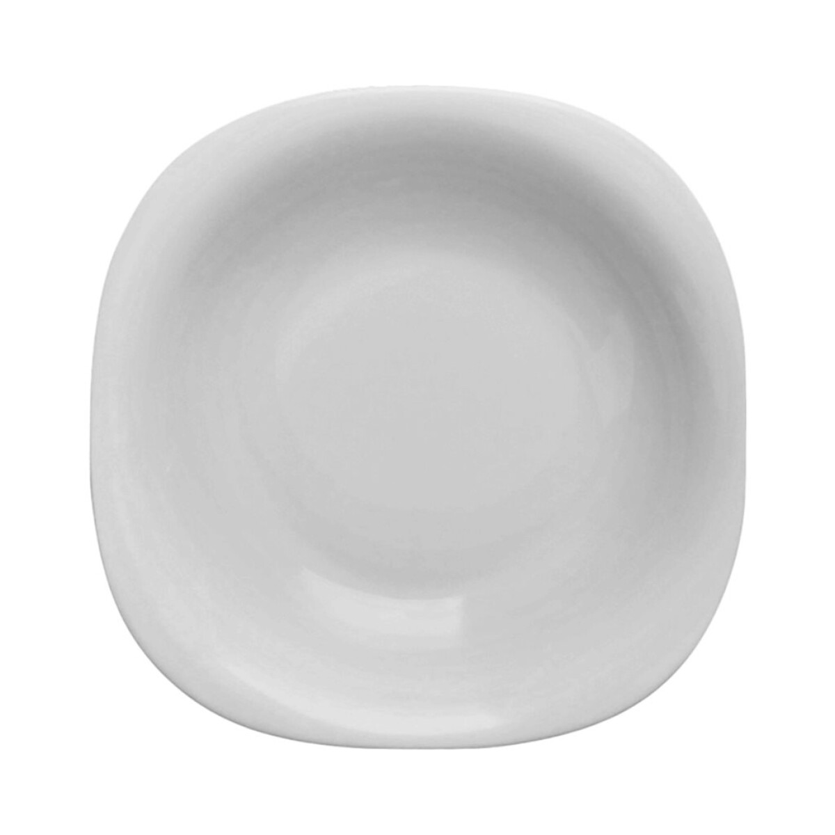 PLATO HONDO SEMICUADRADO OPALINA BLANCO D23CM/H3.9CM/490ML 