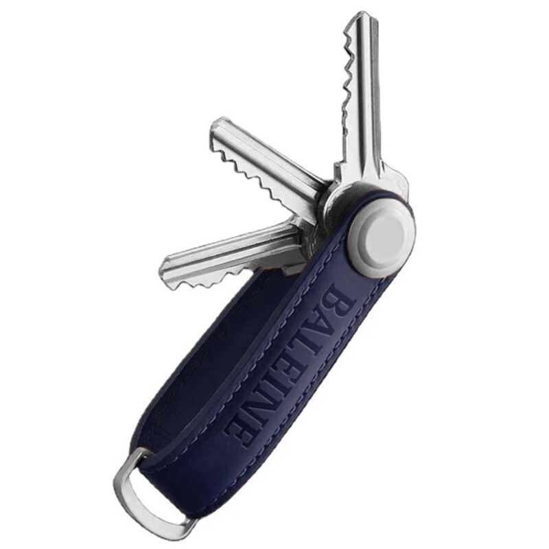 Llavero de Cuero y Aluminio Baleine KeyChain hasta 10 Llaves Navy