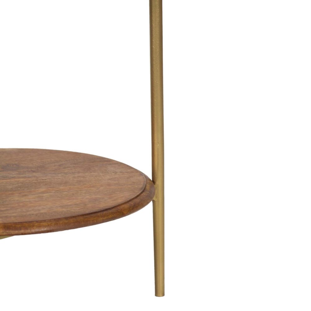 MESA AUXILIAR DE LIVING MADERA-Y-VIDRIO NATURAL-BEIGE MARILYN NATURAL