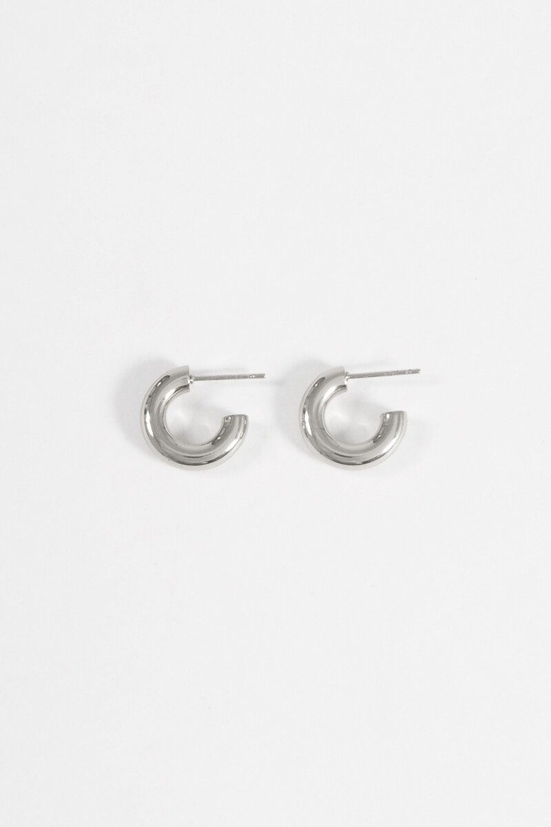 Aros curvos 1,6 cm acero plateado