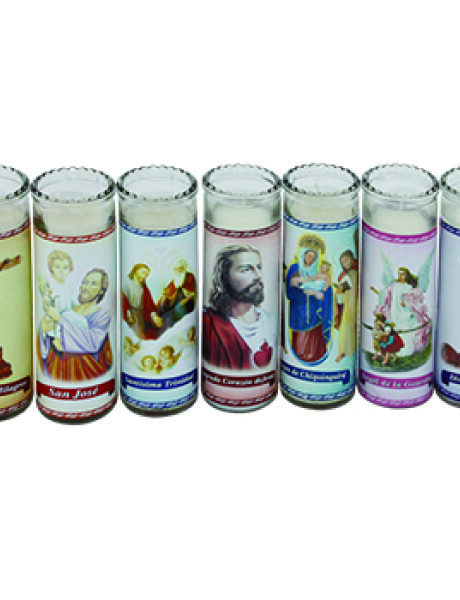 VELA CON IMAGEN RELIGIOSA D5/16.2CM VELA CON IMAGEN RELIGIOSA D5/16.2CM