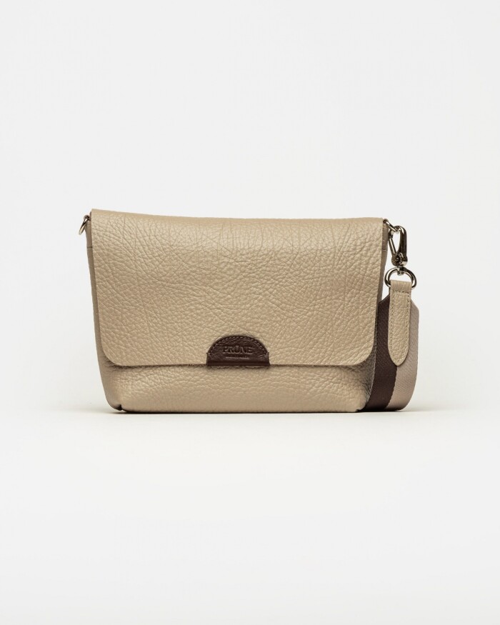 Morral Nina en cuero graneado Black Niquel