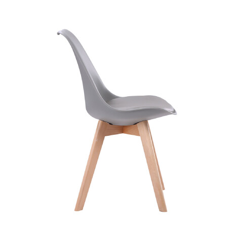 SILLA DE COMEDOR EAMES ACOLCHONADA Silla Eames Gris con Asiento Acolchado