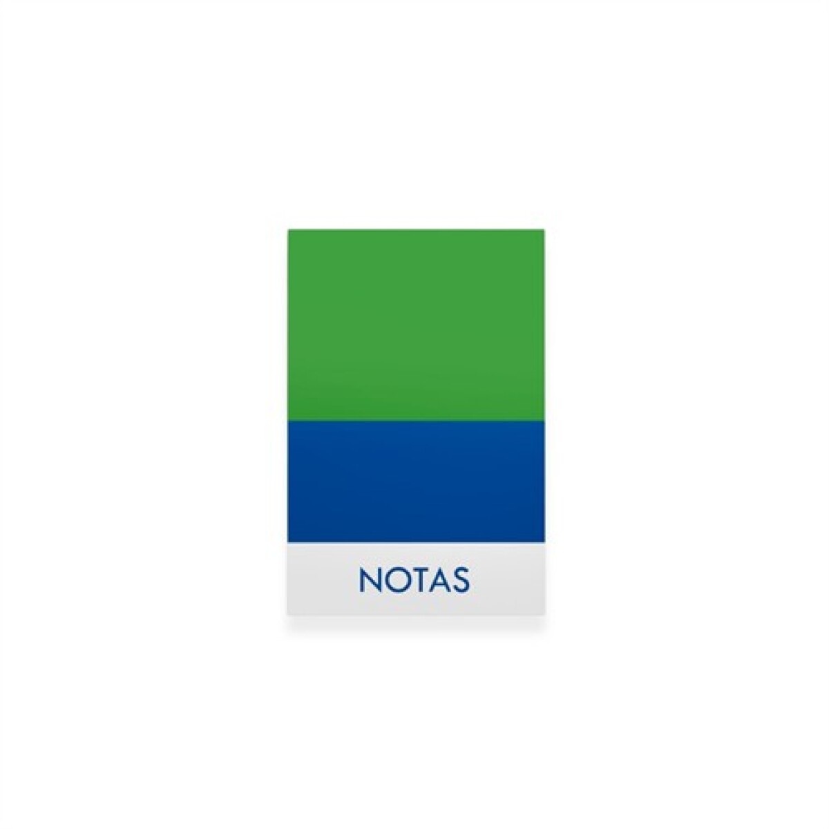 Block notas azul y verde 