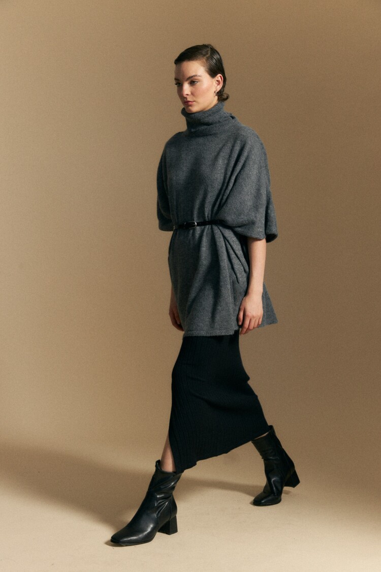 PONCHO ISIDRO Gris Melange