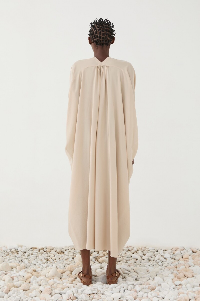 VESTIDO CAFTÁN Beige