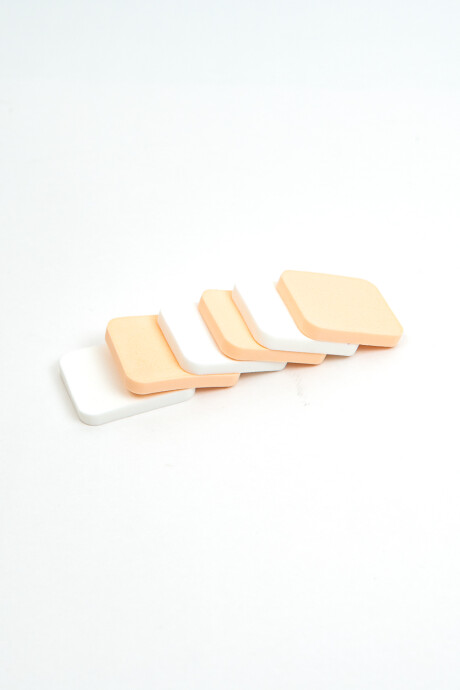Esponja Para Polvos, Set 6 Color Unico