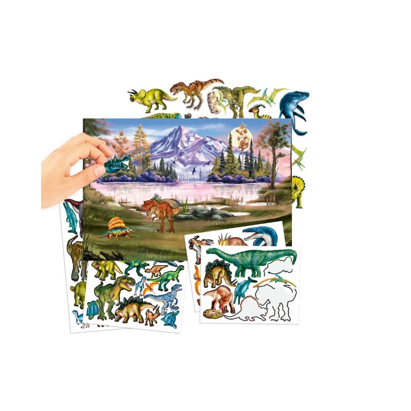Libro con 80 stickers Dinosaurios Dino World Libro con 80 stickers Dinosaurios Dino World