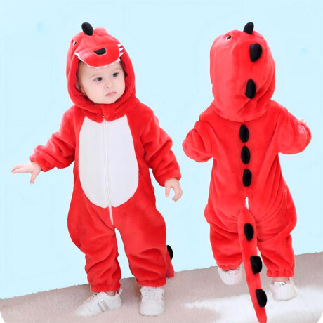 Pijama Disfraz Infantil Dinosaurio Rojo