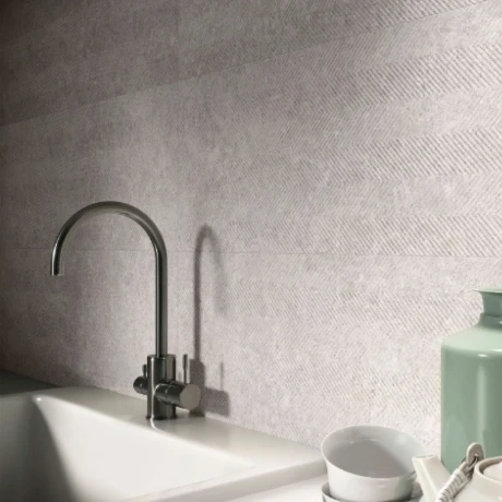 Cerámica Gris Mate Decorado Textura 30X90Cm Pared GAMAS DE GRIS