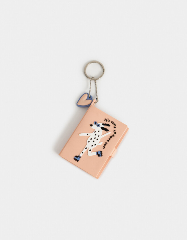 Llavero Libreta Llavero Y Charm Con Libreta - Rosa Piel