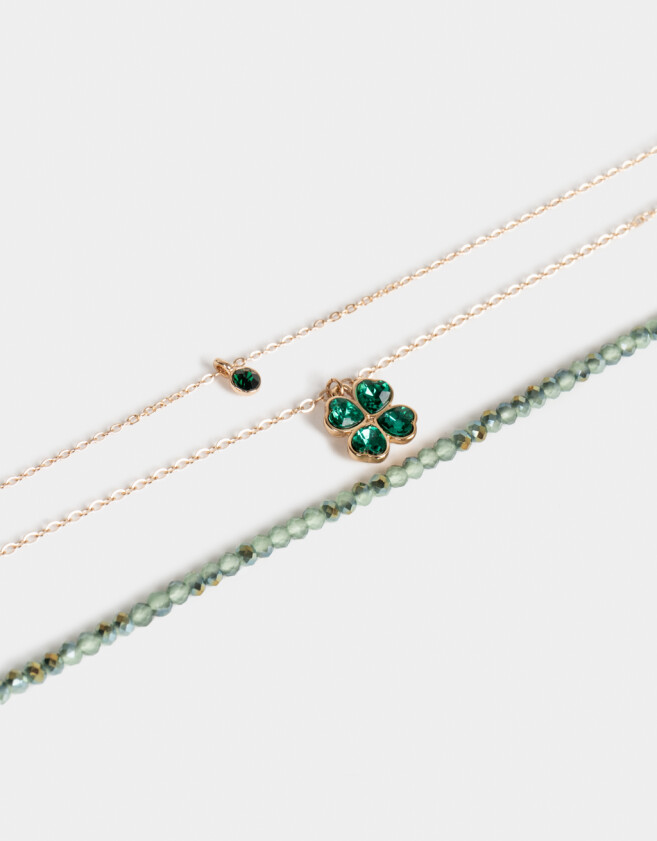 Collares Cortos Con mostacillas Cortos Con Mostacillas - Dorado