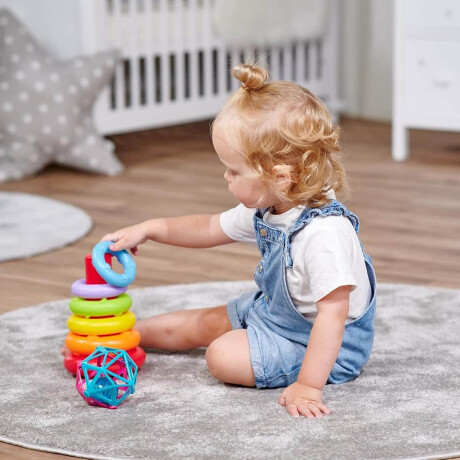 Juego Infantil 3 En 1 Encastre Apilable ABC Números - El Rey Multicolor