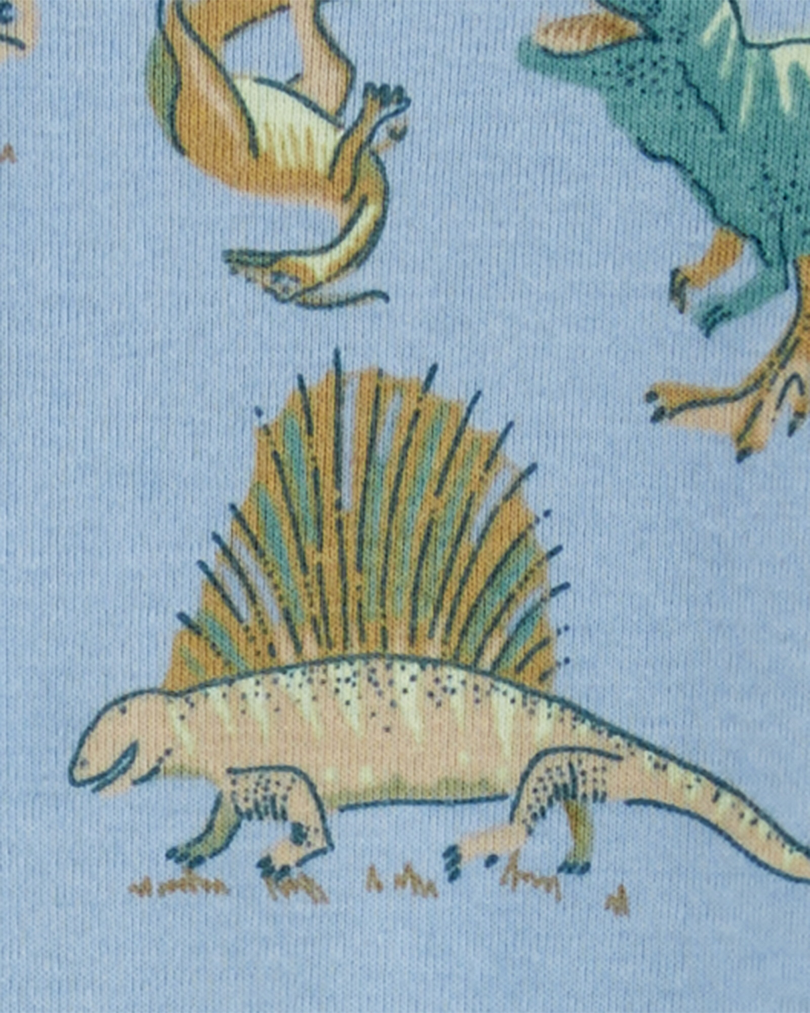 Pijama una pieza de algodón, con pie, azul, diseño dinos. Talles 12-24M Pijama una pieza de algodón, con pie, azul, diseño dinos. Talles 12-24M