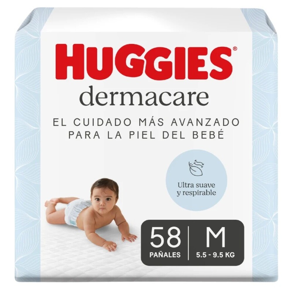 Pañales Huggies Dermacare M - x58 unidades Pañales Huggies Dermacare M - x58 unidades