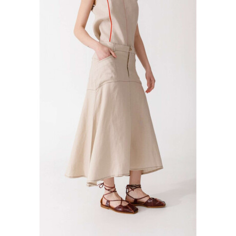 Pre Venta Falda Pomela Beige
