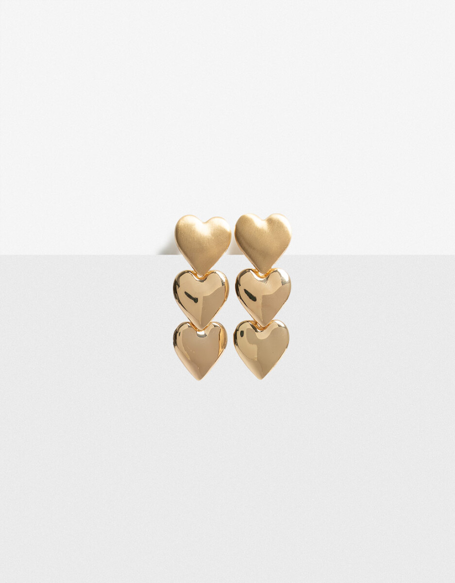 Aros Colgantes Largos Corazones 