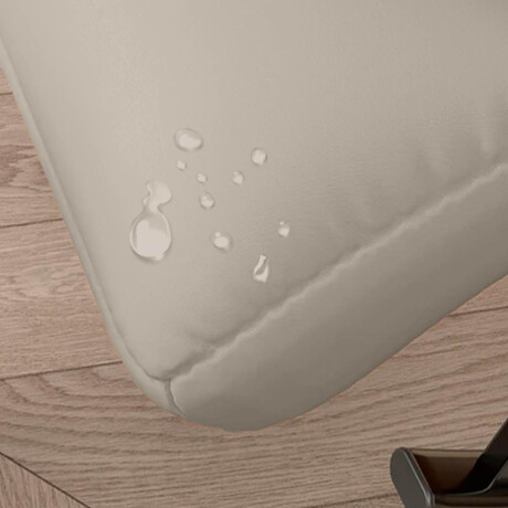 Sillón Reposera Mecedora Respaldo Ajustable Bolsillo Beige