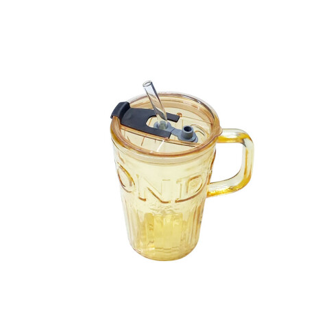 Taza vaso de vidrio c/sorbito colores 500ml 2 colores Taza Vaso De Vidrio C/sorbito Colores 500ml 2 Colores