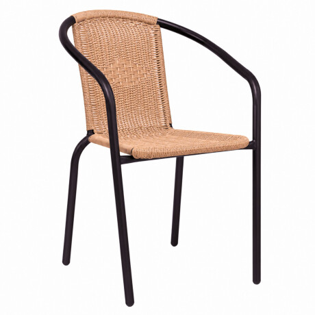 SILLA DE EXTERIOR RATTAN-SINTETICO-Y-ACERO NATURAL-BEIGE UBUD