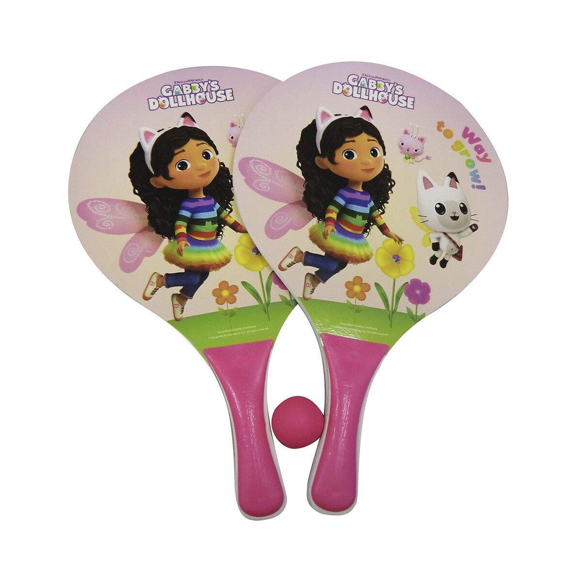 Set de Paletas Playeras y Pelota La Casa de Gabby 38 cm 