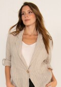 Blazer a rayas 100% lino Blazer a rayas 100% lino