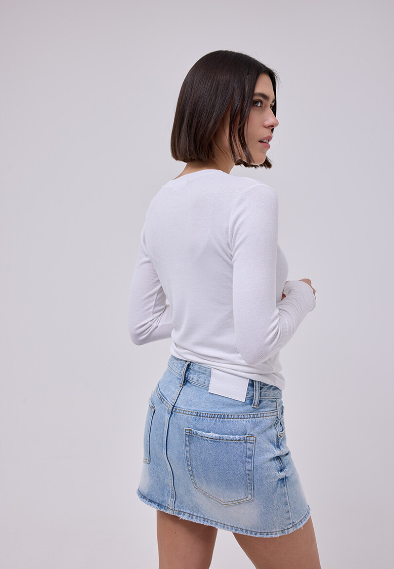 Remera Lila Blanco
