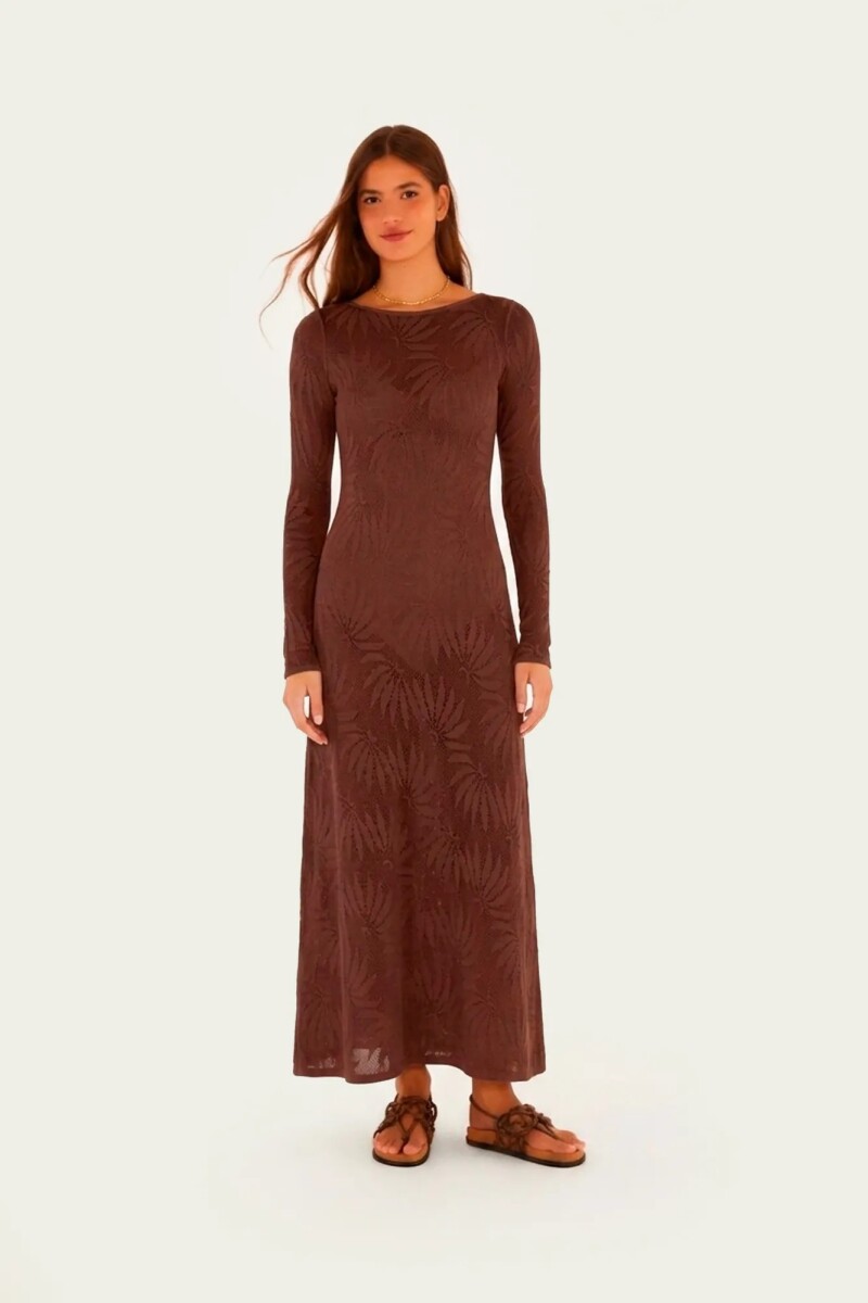 VESTIDO LARGO Terracota