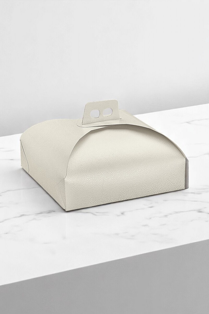 Caja torta 50x50x07 cm. - PELLE BIANCO 