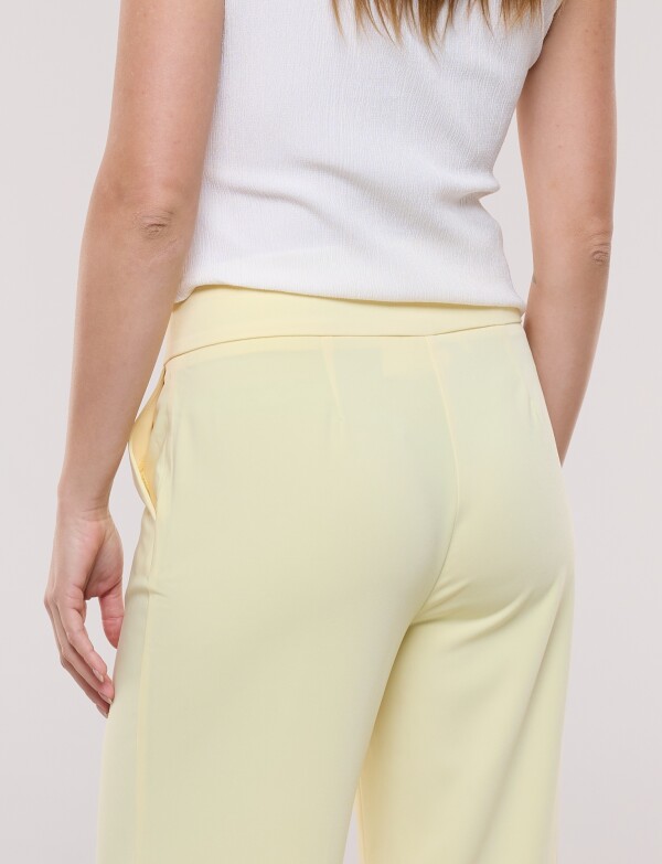 Pantalón Wide Leg Sastrero AMARILLO