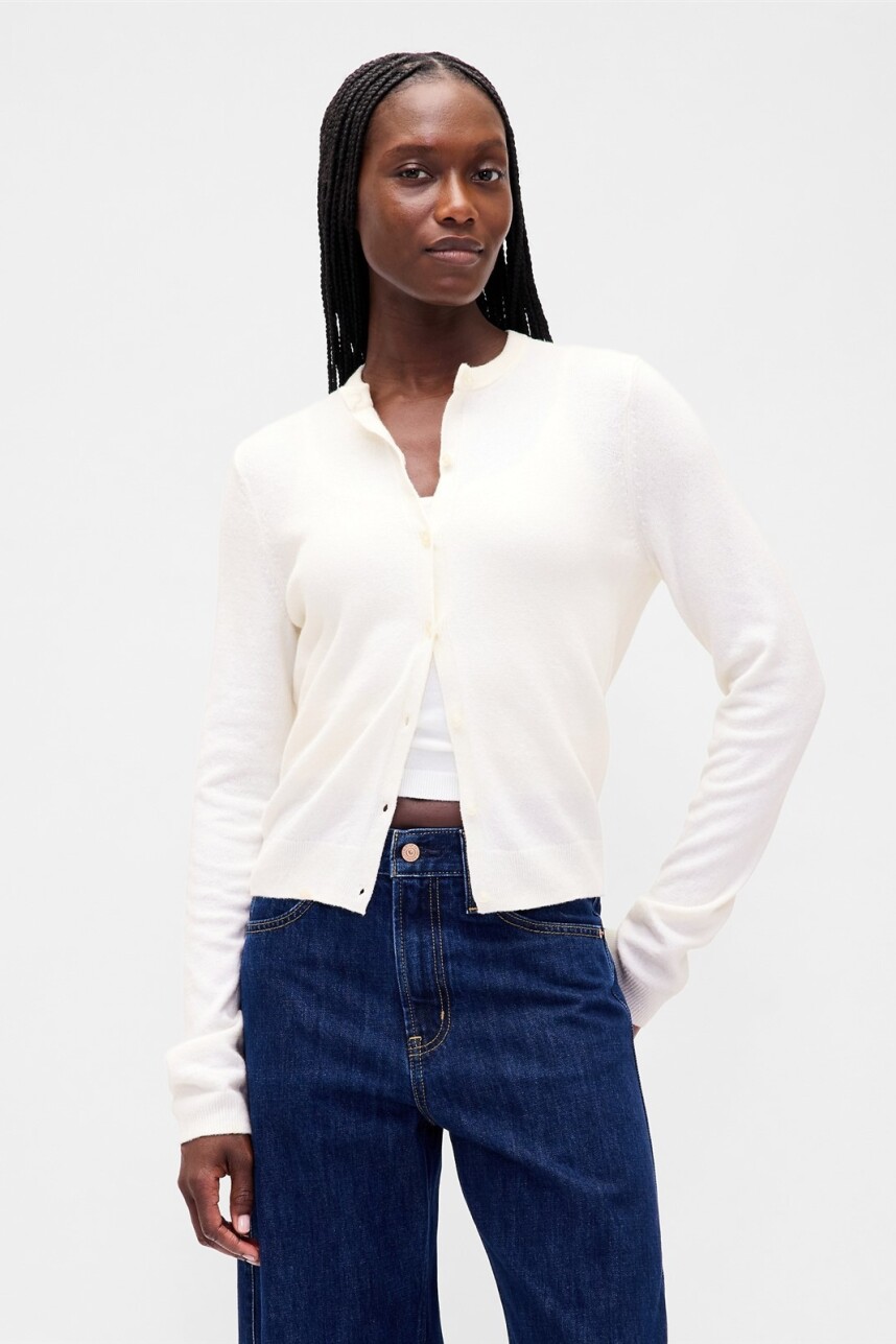 Saco Cashsoft Mujer Ivory Frost