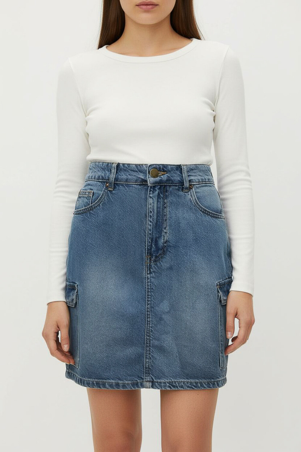 Falda Ziara Azul Grisaceo