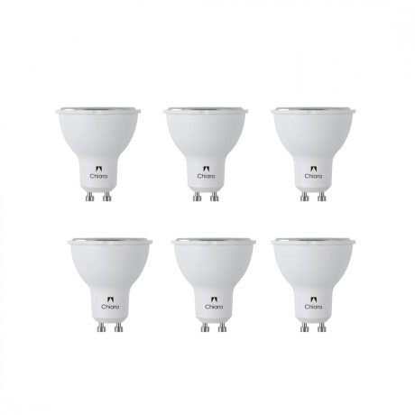 Pack x6 pcs Lamparas LED tipo dicroica GU10 7W Luz Cálida