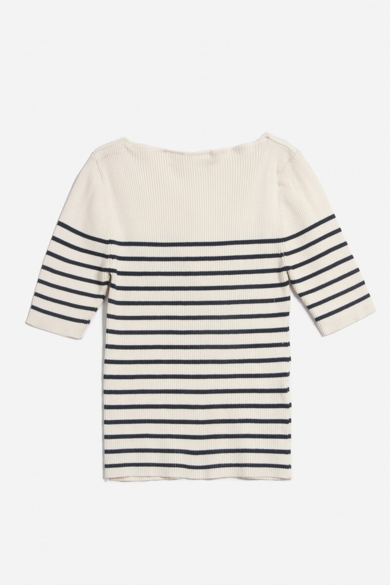 Sweater cuello bote - Crudo 