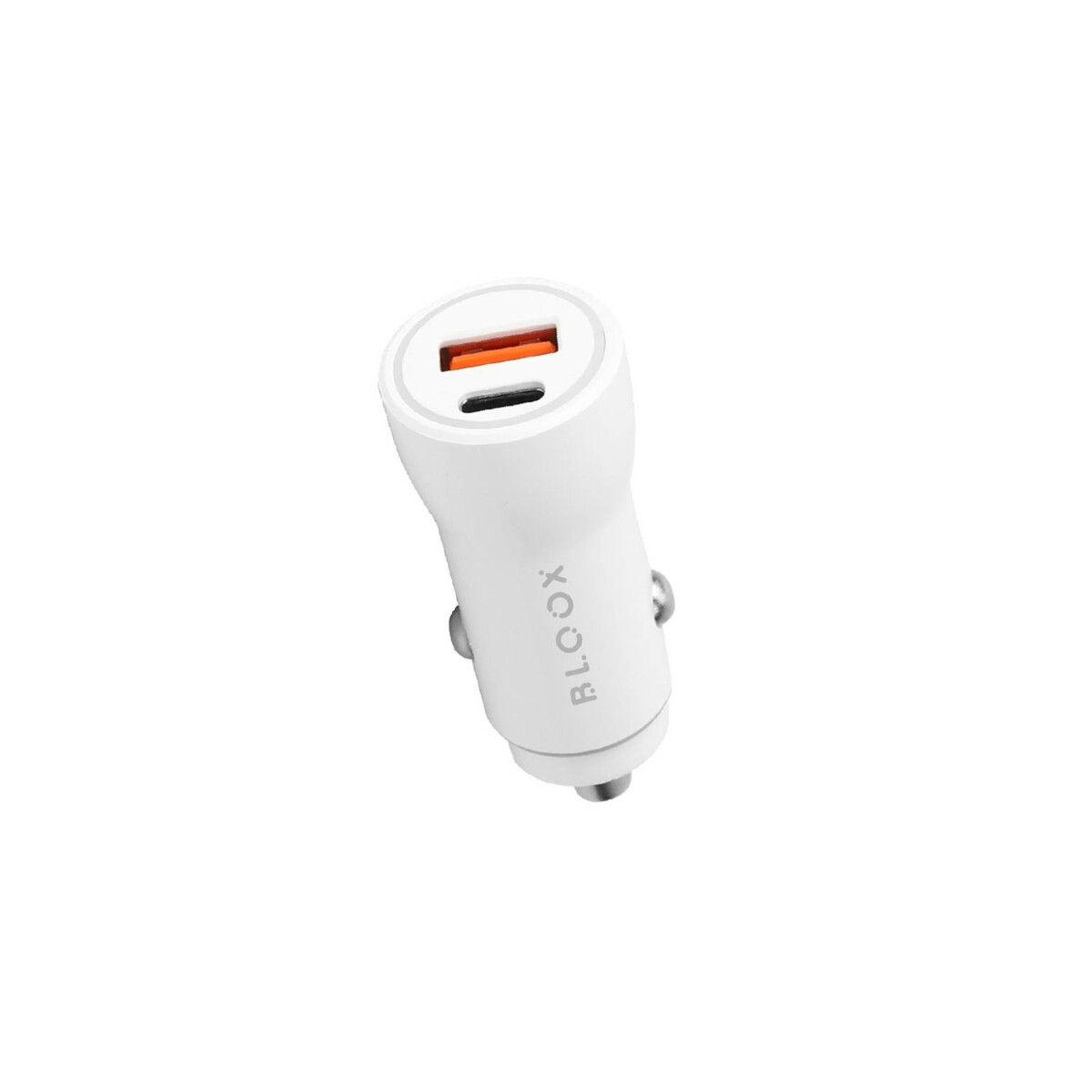 Ficha de carga para auto doble USB-A y USB-C 38W color blanco 