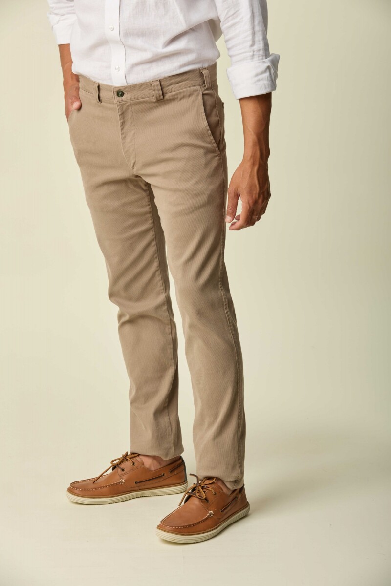 Pantalón Sport Algodón/ Spandex Tramado - Beige 