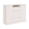 Cómoda Alba 4 Cajones 2 Puertas Blanco Cómoda Alba 4 Cajones 2 Puertas Blanco