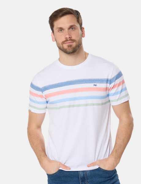 REMERA RAYADA Blanco