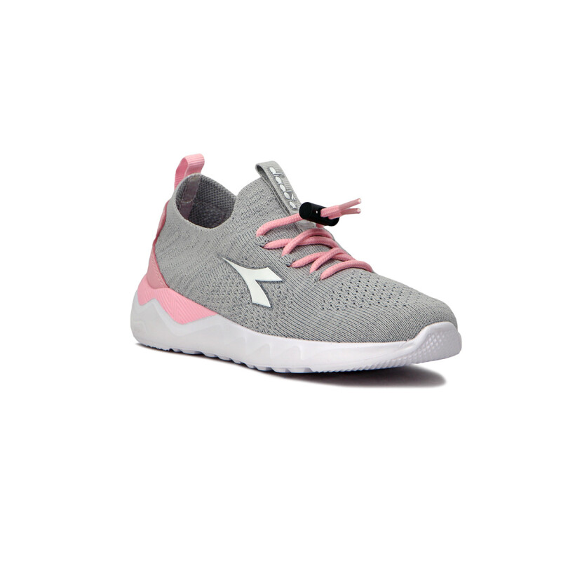 Diadora Lecco Running Kids Grey/pink Gris-rosado