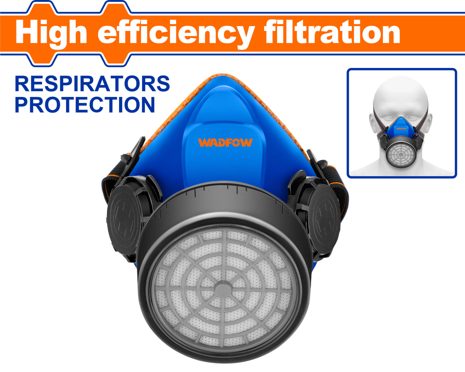 MASCARA RESPIRADOR CON 1 FILTRO INCLUIDO WADFOW - WRJ1501 