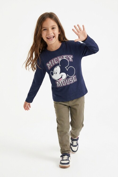 Remera m/l niña MICKEY AZUL MARINO