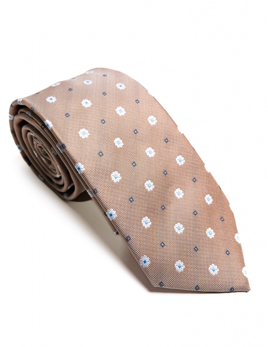 Corbata 8 cm - BEIGE 