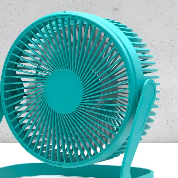 Ventilador De Escritorio Portatil Inclinable 14,5 Cm Usb Color verde