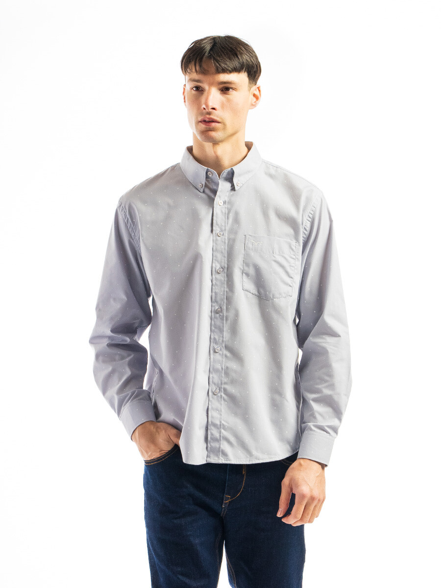 Camisa Clásica Fantasía - Gris Claro/Fantasia 55 