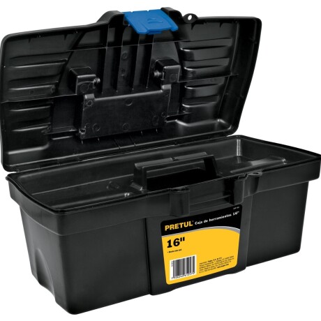 CAJA HERRAMIENTAS (51X25X25) POLIPROPILENO NEGRA BROCHE AZUL PRETUL CHP-19Z N/a