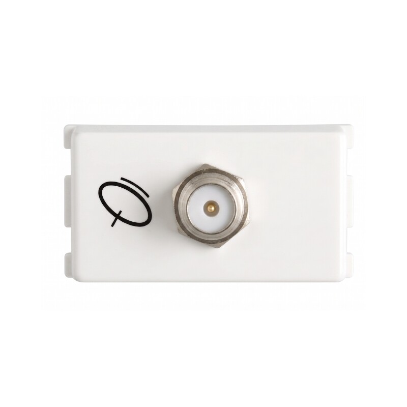 TOMA CO-AXIAL ATENEA Toma Co-Axial 75 Ohms Atenea Blanco