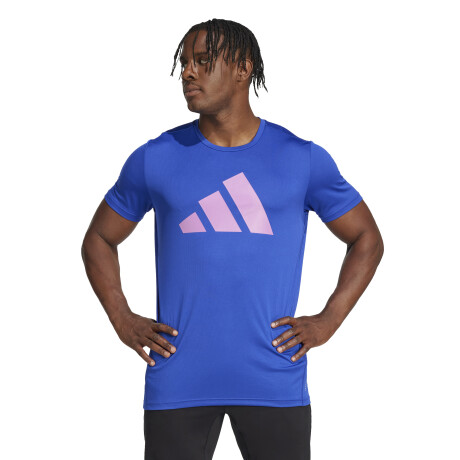 Remera de Hombre Adidas Run It Azul - Rosa