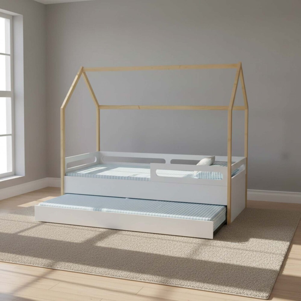 CAMA 1 PLAZA MDF-Y-MADERA BLANCO CASITA MARINERA ROCKY